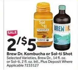 Stop&Shop Brew Dr. Kombucha or Sol-ti Shot offer