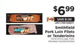 ShopRite Smithfield Pork Loin Filets or Tenderloins offer