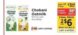 ShopRite Chobani Oatmilk offer