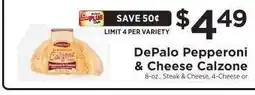 ShopRite DePalo Pepperoni & Cheese Calzone offer