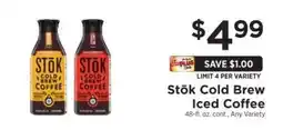 ShopRite STōK Cold Brew Iced Coffee offer