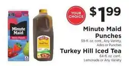ShopRite Minute Maid Punches / Turkey Hill Iced Tea offer