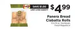 ShopRite Panera Bread Ciabatta Rolls offer
