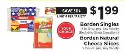 ShopRite Borden Singles / Borden Natural Cheese Slices offer