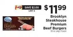 ShopRite Brooklyn Steakhouse Premium Beef Burgers offer