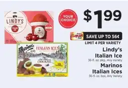 ShopRite Lindy’s Italian Ice / Marinos Italian Ices offer