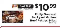 ShopRite Philly Gourmet Backyard Grillers Beef Patties 3-lbs offer