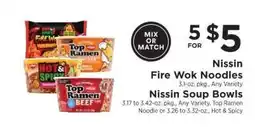 ShopRite Nissin Fire Wok Noodles & Nissin Soup Bowls offer