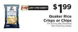 ShopRite Quaker Rice Crisps or Chips offer