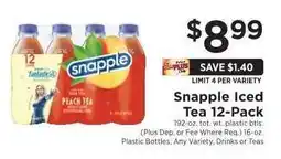 ShopRite Snapple Iced Tea 12-Pack offer