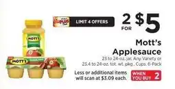 ShopRite Mott's Applesauce offer