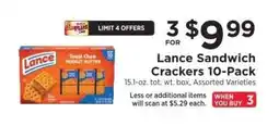 ShopRite Lance Sandwich Crackers 10-Pack offer