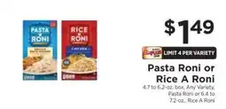 ShopRite Pasta Roni or Rice-A-Roni offer