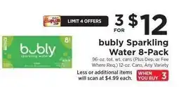 ShopRite bubly Sparkling Water 8-Pack offer