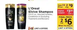ShopRite L'Oreal Elvive Shampoo offer