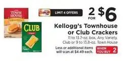 ShopRite Kellogg’s Townhouse or Club Crackers offer