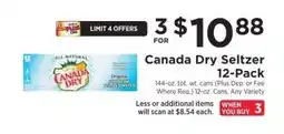 ShopRite Canada Dry Seltzer 12-Pack offer