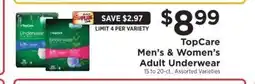 ShopRite TopCare Men's & Women's Adult Underwear offer