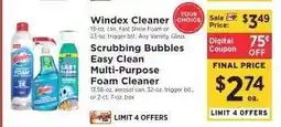 ShopRite Windex Cleaner or Scrubbing Bubbles Easy Clean Multi-Purpose Foam Cleaner offer