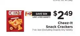 ShopRite Cheez-It Snack Crackers offer