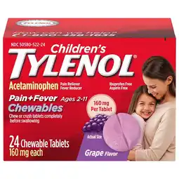 Walgreens Acetaminophen Chewables Grape offer