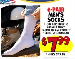 Ollie's DrScholl's 6-PAIR MEN'S SOCKS offer