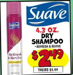 Ollie's SUAVE 4.3 OZ. DRY SHAMPOO offer