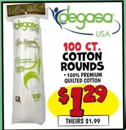 Ollie's 100 CT. COTTON ROUNDS offer