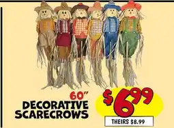Ollie's 60 DECORATIVE SCARECROWS offer