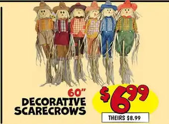 Ollie's 60 DECORATIVE SCARECROWS offer