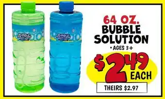 Ollie's 64 OZ. BUBBLE SOLUTION offer