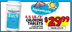 Ollie's AQUAMATE 4.5 LB./3 CHLORINE TABLETS offer