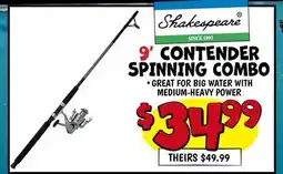 Ollie's SHAKESPEARE 9' CONTENDER SPINNING COMBO offer