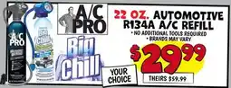Ollie's 22 OZ. AUTOMOTIVE R134A A/C REFILL offer