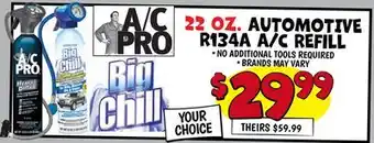 Ollie's 22 OZ. AUTOMOTIVE R134A A/C REFILL offer