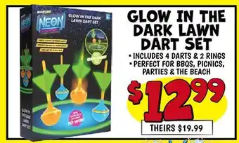 Ollie's GLOW IN THE DARK LAWN DART SET offer
