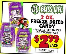Ollie's BLISS LIFE 3 OZ. FREEZE DRIED CANDY offer