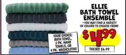 Ollie's ELLIE BATH TOWEL ENSEMBLE offer