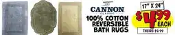 Ollie's CANNON 17 X 24 100% COTTON REVERSIBLE BATH RUGS offer