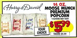 Ollie's Harry & David 14 OZ. MOOSE MUNCH PREMIUM POPCORN offer