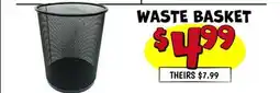 Ollie's WASTE BASKET offer