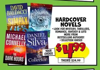 Ollie's HARDCOVER NOVELS offer