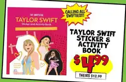 Ollie's TAYLOR SWIFT STICKER & ACTIVITY BOOK offer