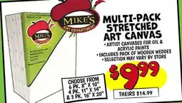 Ollie's MIKE'S MULTI-PACK STRETCHED ART CANVAS offer