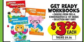 Ollie's GET READY WORKBOOKS offer