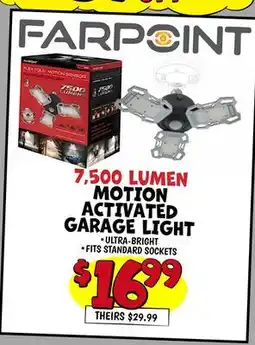 Ollie's FARPOINT 7, 500 LUMEN MOTION ACTIVATED GARAGE LIGHT offer