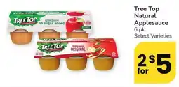 Safeway Tree top natural applesauce offer