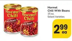 Safeway Hormel chili with beans offer