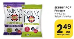 Safeway Skinny pop popcorn offer