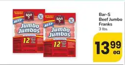 Safeway Bar-S Beef Jumbo Franks offer